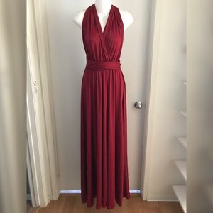 Burgundy Convertible Dress Gown